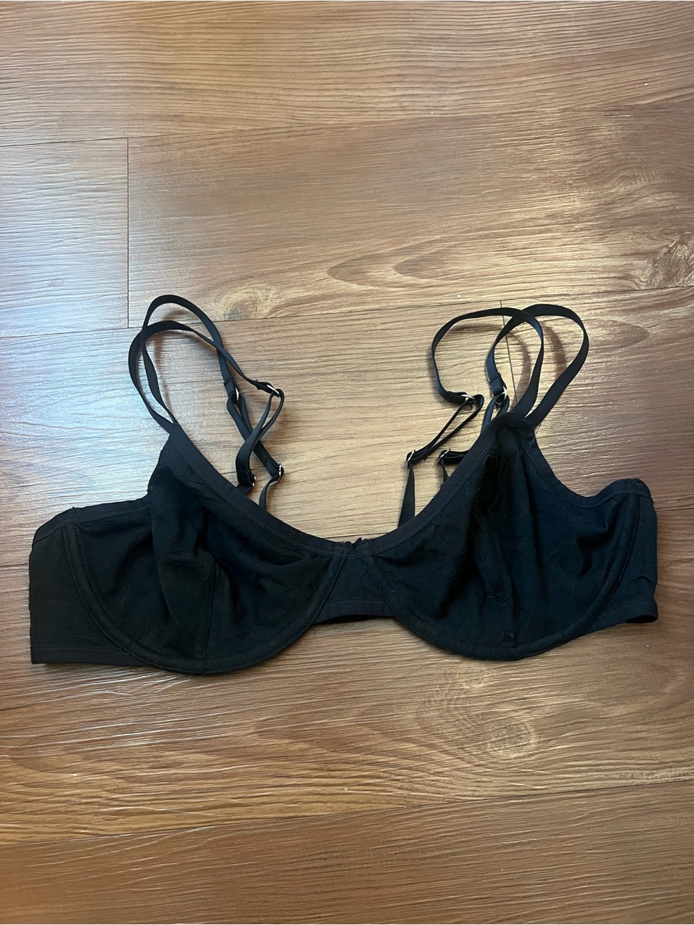 aerie Black Underwire Double-Strap Bra